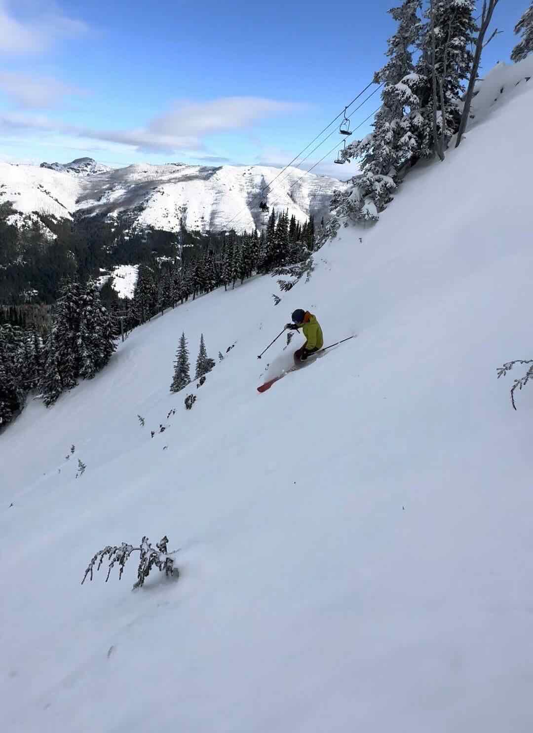 Anson skiing near northway chair lift